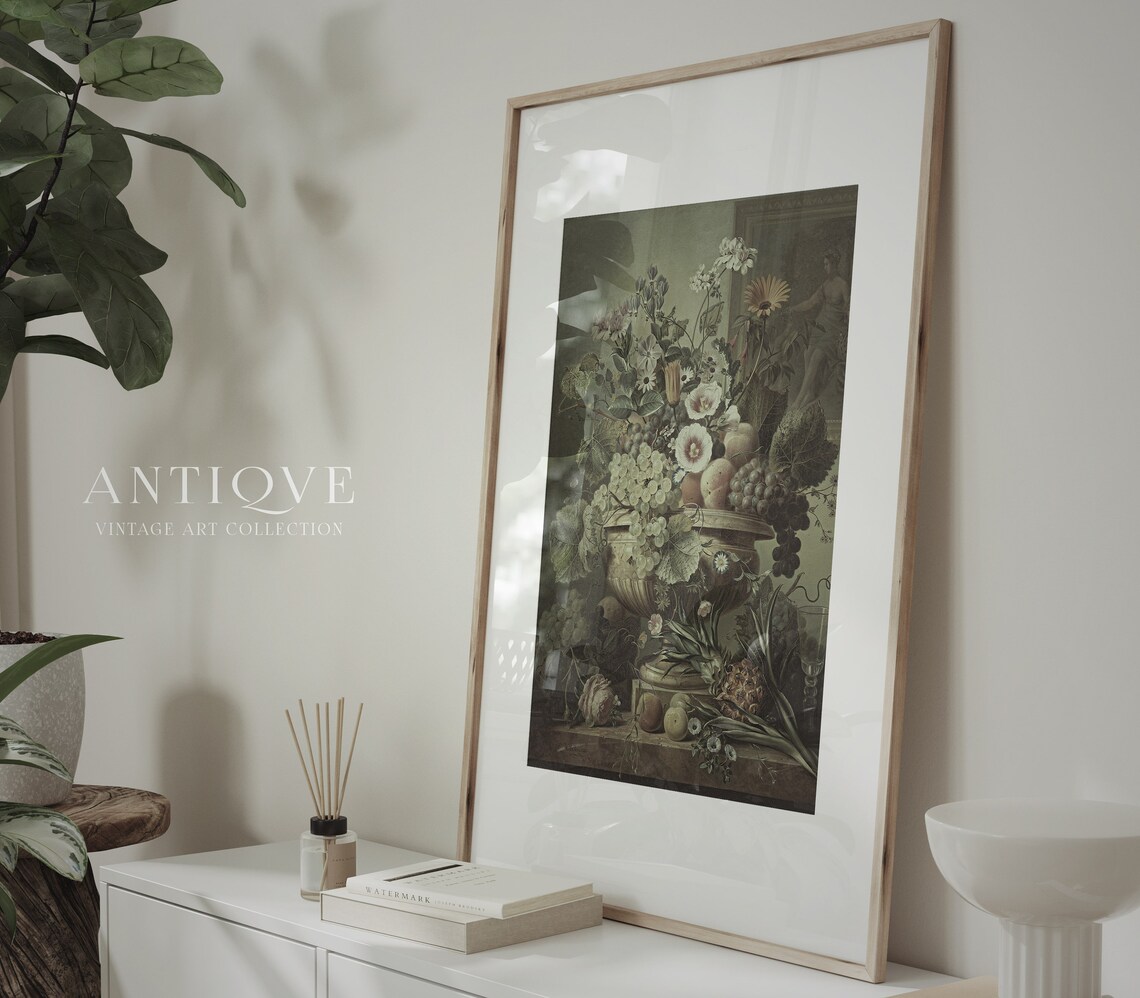 Floral Oil Painting Vintage Botanical Art Print - Image 4