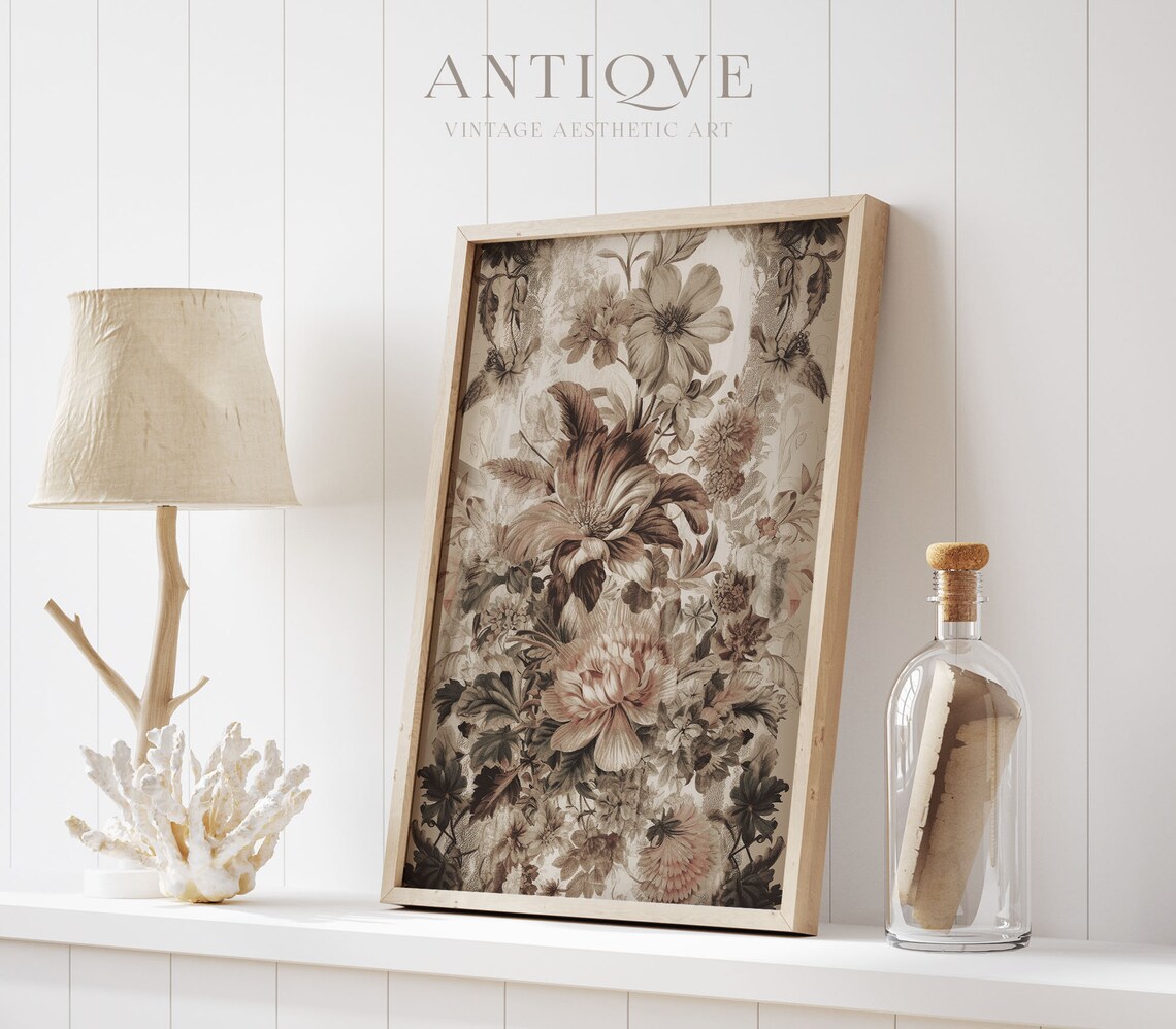 Floral Fabric Autumn Colour Palette Neutral - Image 2