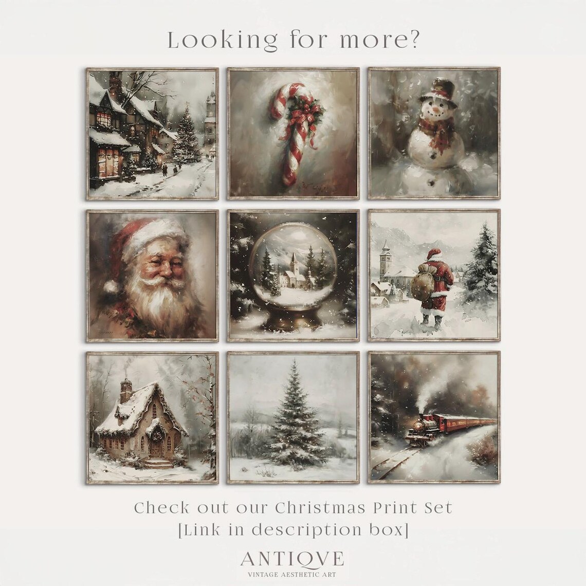 Santa Claus Journey In The Snow, Rustic Christmas Decor - Image 2