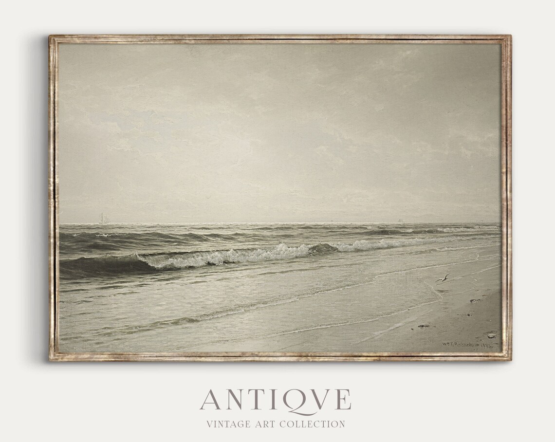 Vintage Coastal Print, Antique Sea Art Print