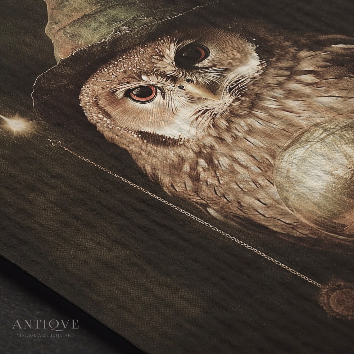Witchy Fortune Teller Owl Halloween Art Print - Image 3