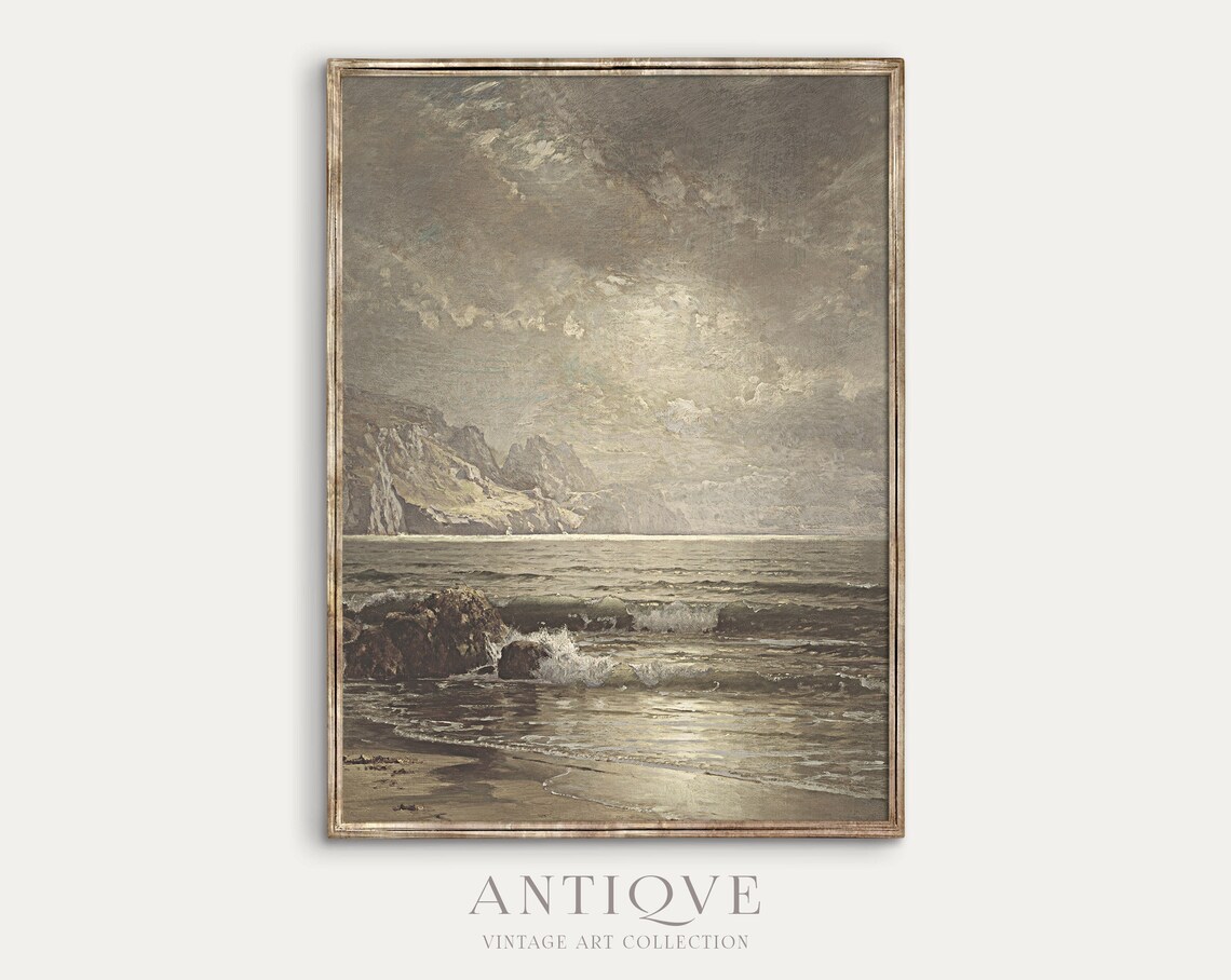 Seascape Antique Coastal Art Print