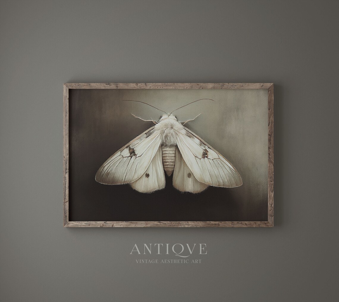 Moth Painting Print, Light Academia Wall Art - Image 4