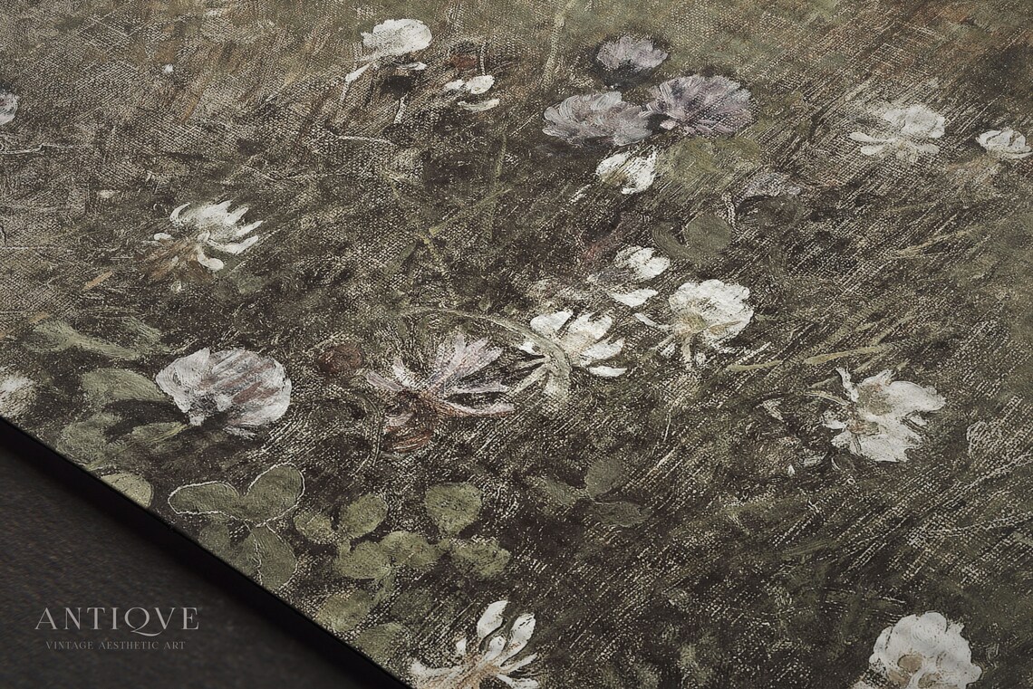 Vintage Country Field White Flowers Art Print - Image 4