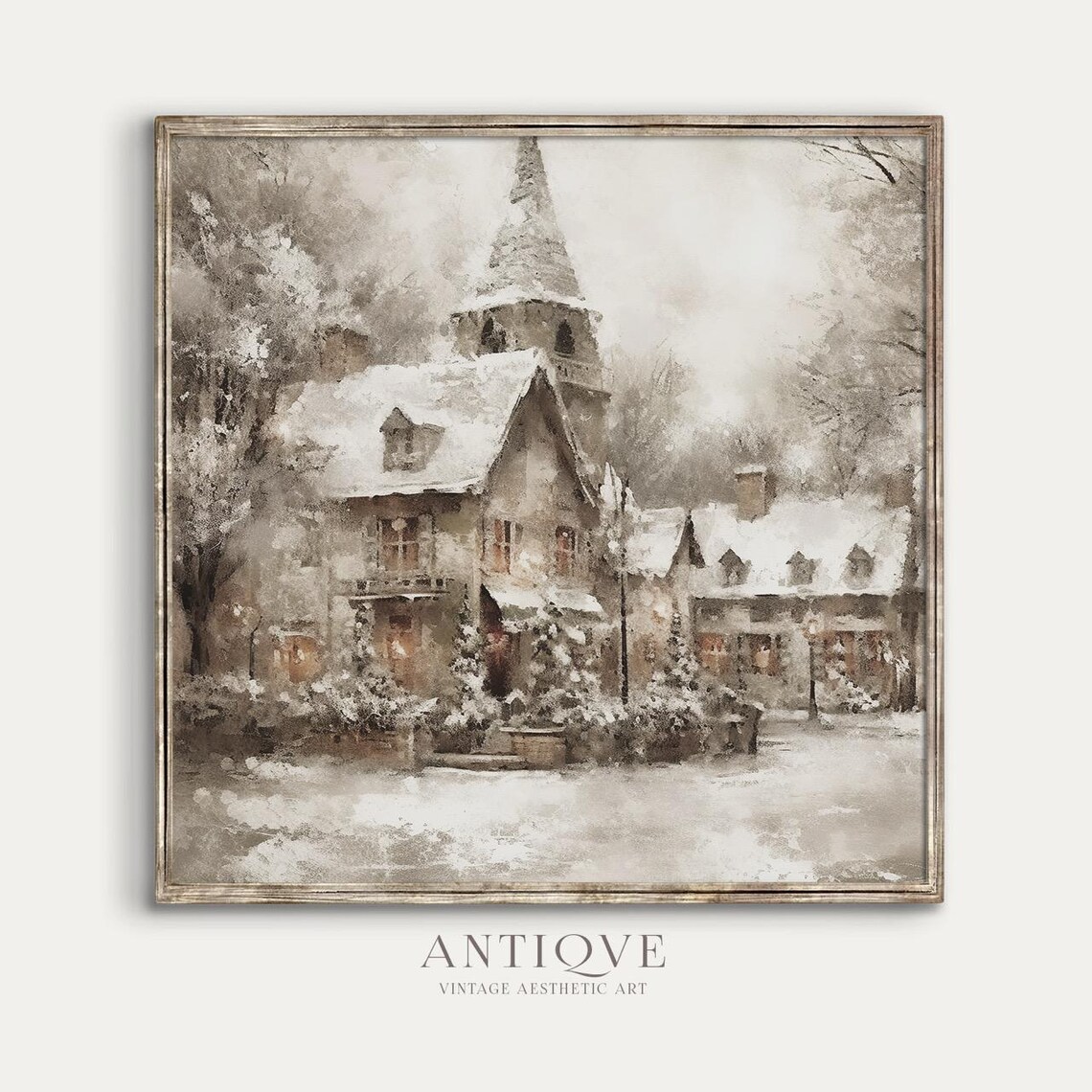 Christmas Village Square, Rustic Christmas Decor