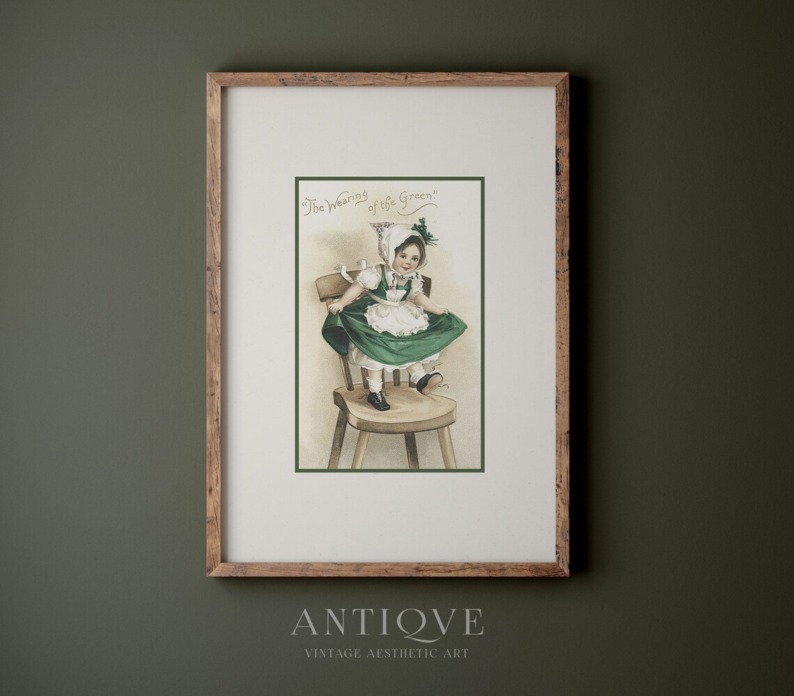 Vintage St Patricks Day, Cute Little Irish Girl - Image 4