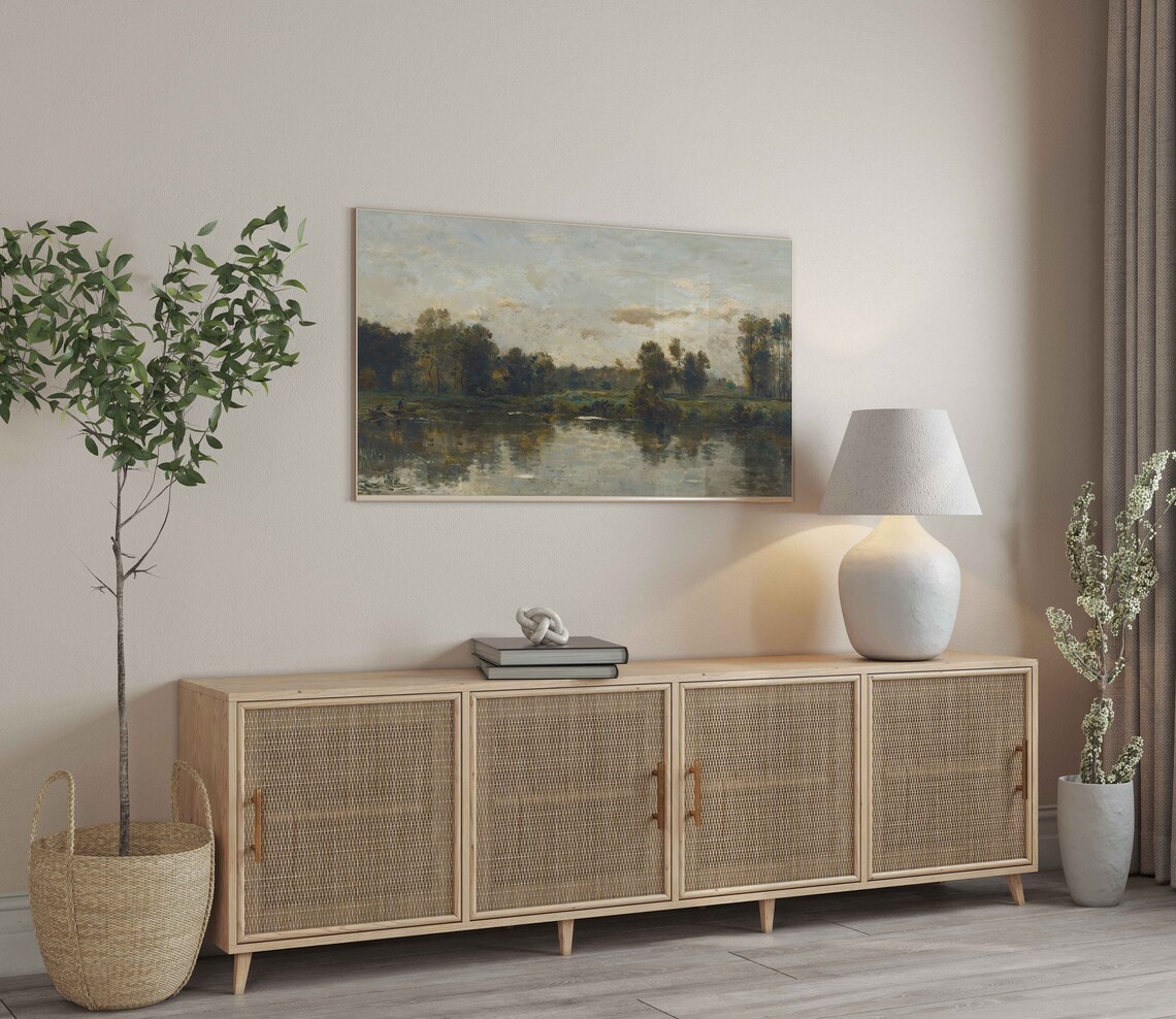 Frame TV Landscape, Vintage Painting Art Print - Image 3