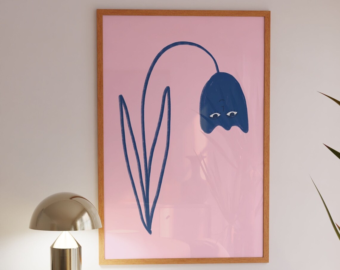 Tulip Poster, Danish Pastel Scandi Style Art Print