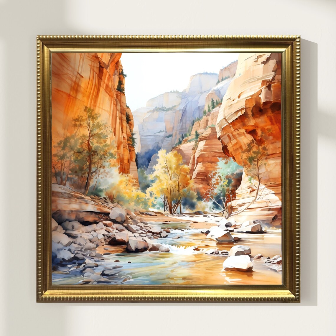 Zion Utah Travel Poster, Watercolor National Park Art - Image 4