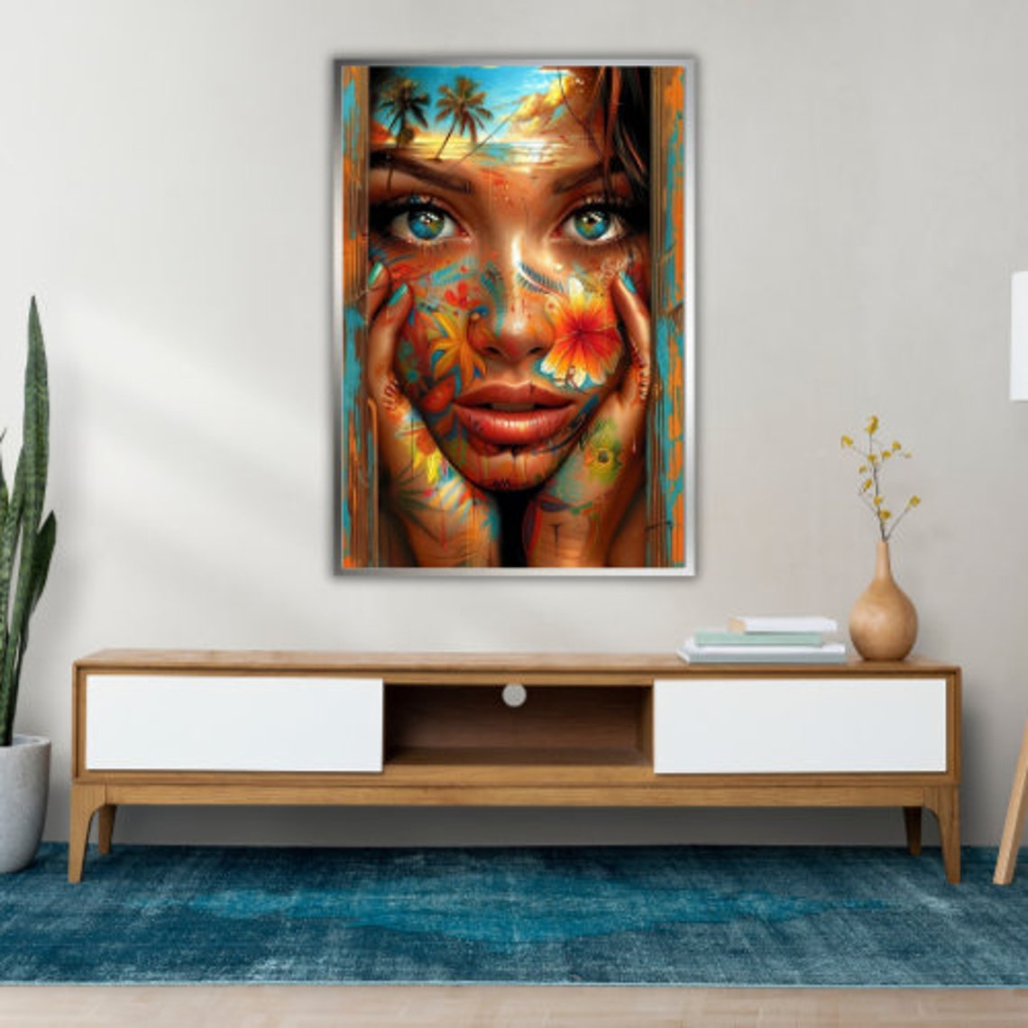 Ready To Hang Women Wall Art Contemporary Design Wall Decor Abstract Painting - Image 2