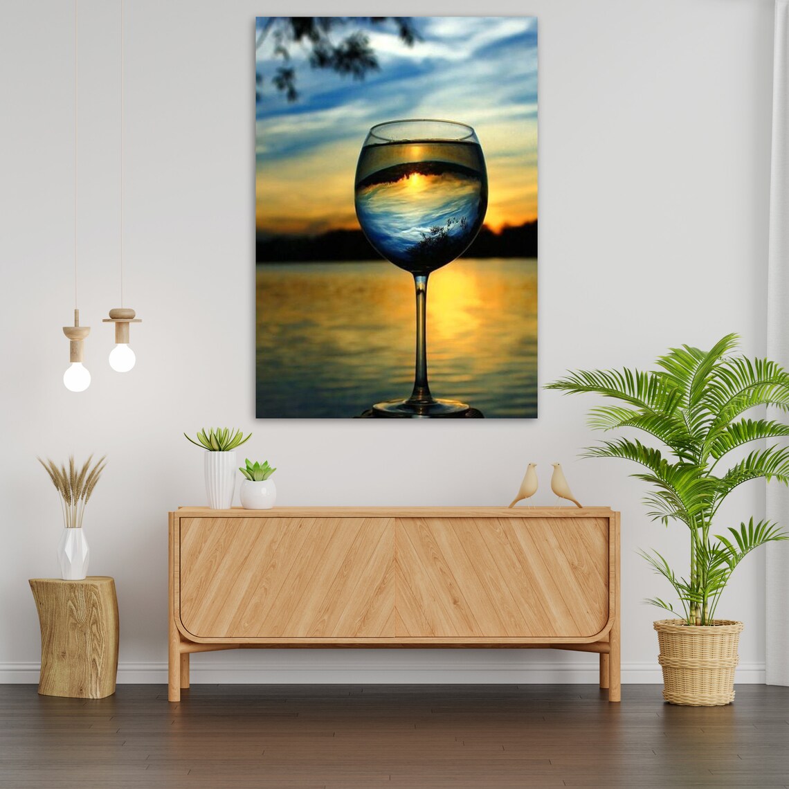 Sunshine Landscape Art Print, Sunset Nature Decor - Image 3