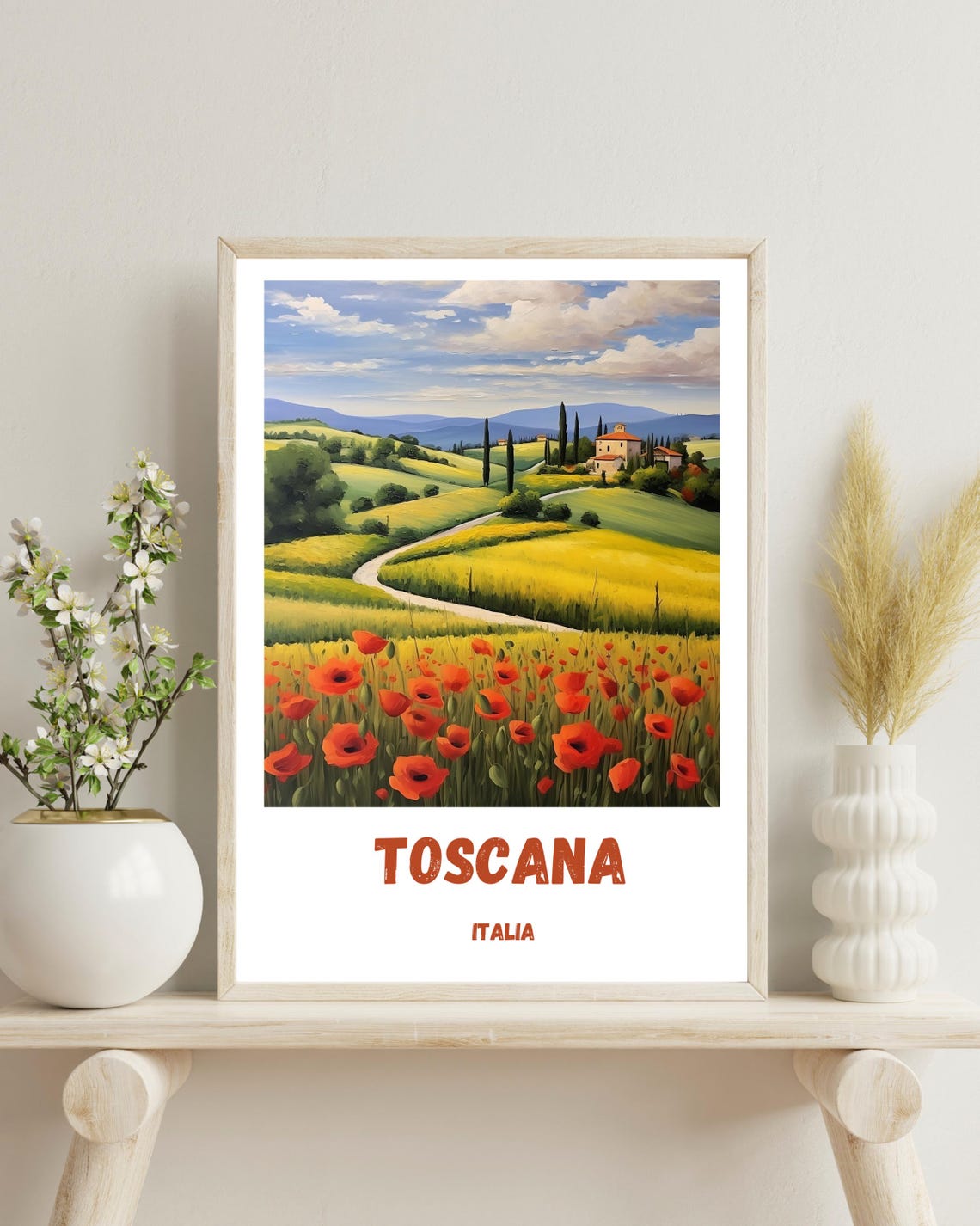 Tuscany Travel Poster, Italy Wall Art