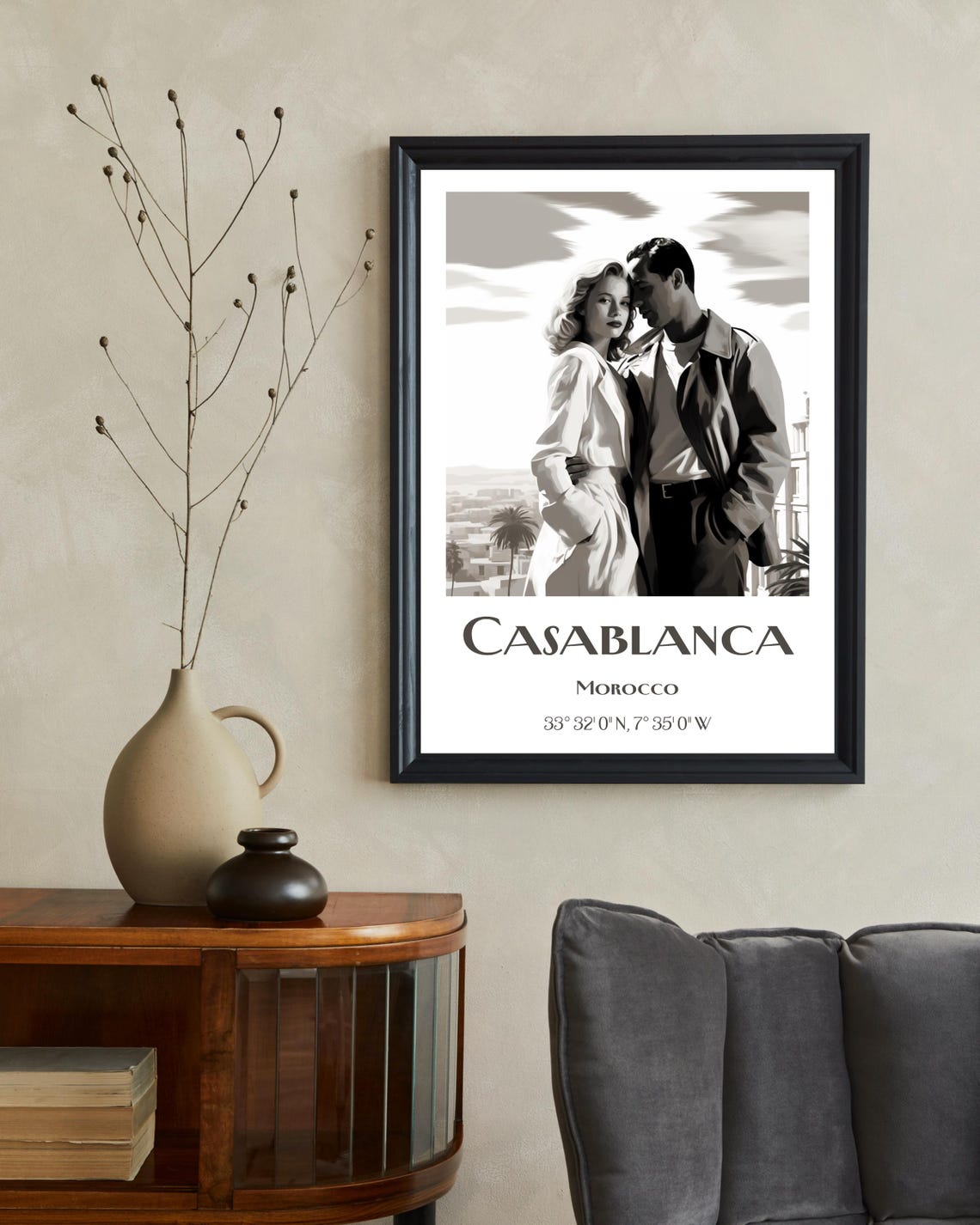Casablanca 1942 Inspired Movie Poster, Morocco Travel - Image 2