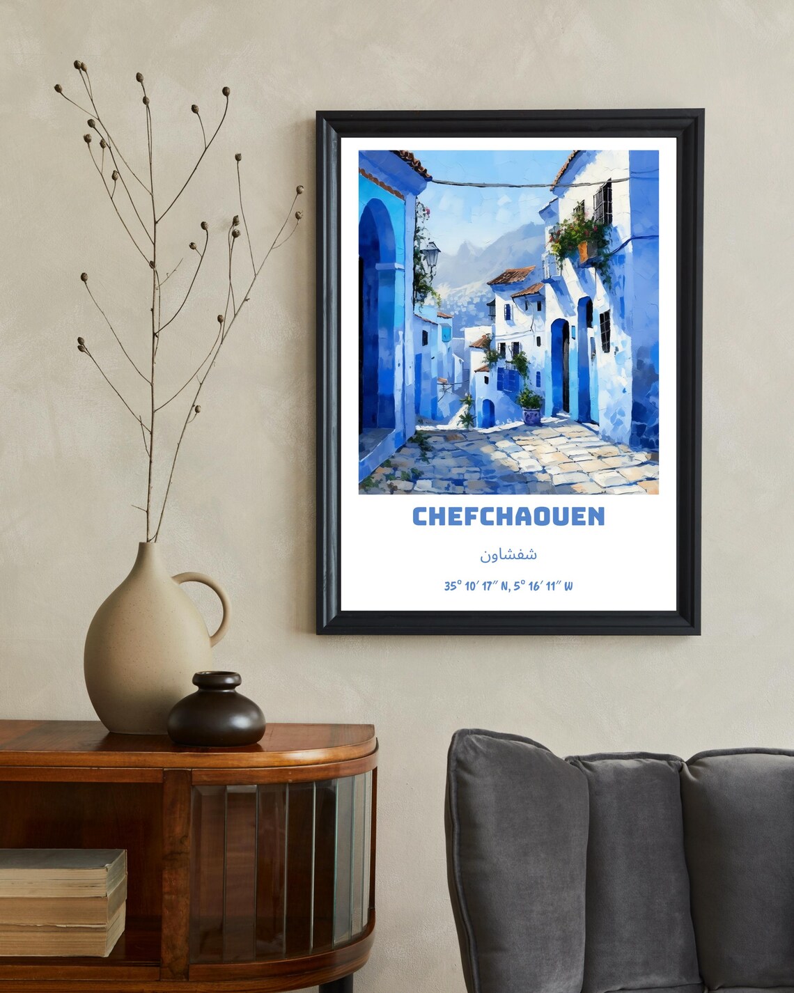 Chefchaouen Morocco Travel Poster, Africa Souvenir - Image 2