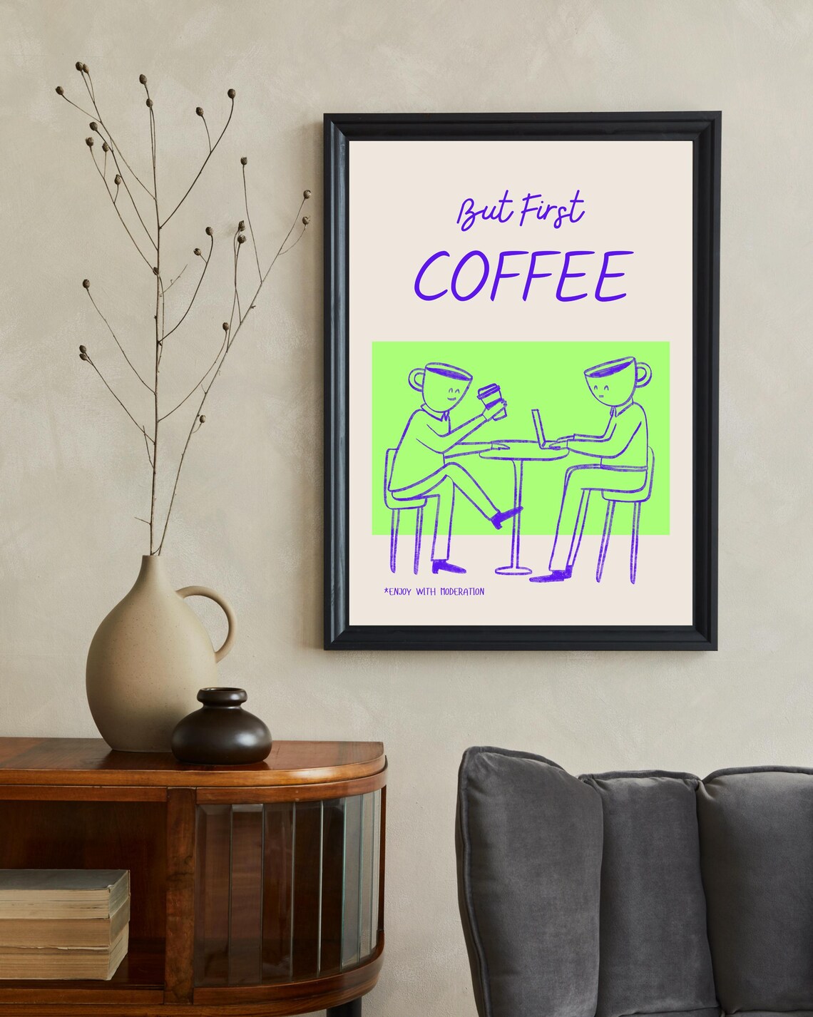 But First Coffee Poster, Kitchen Wall Art - Image 2