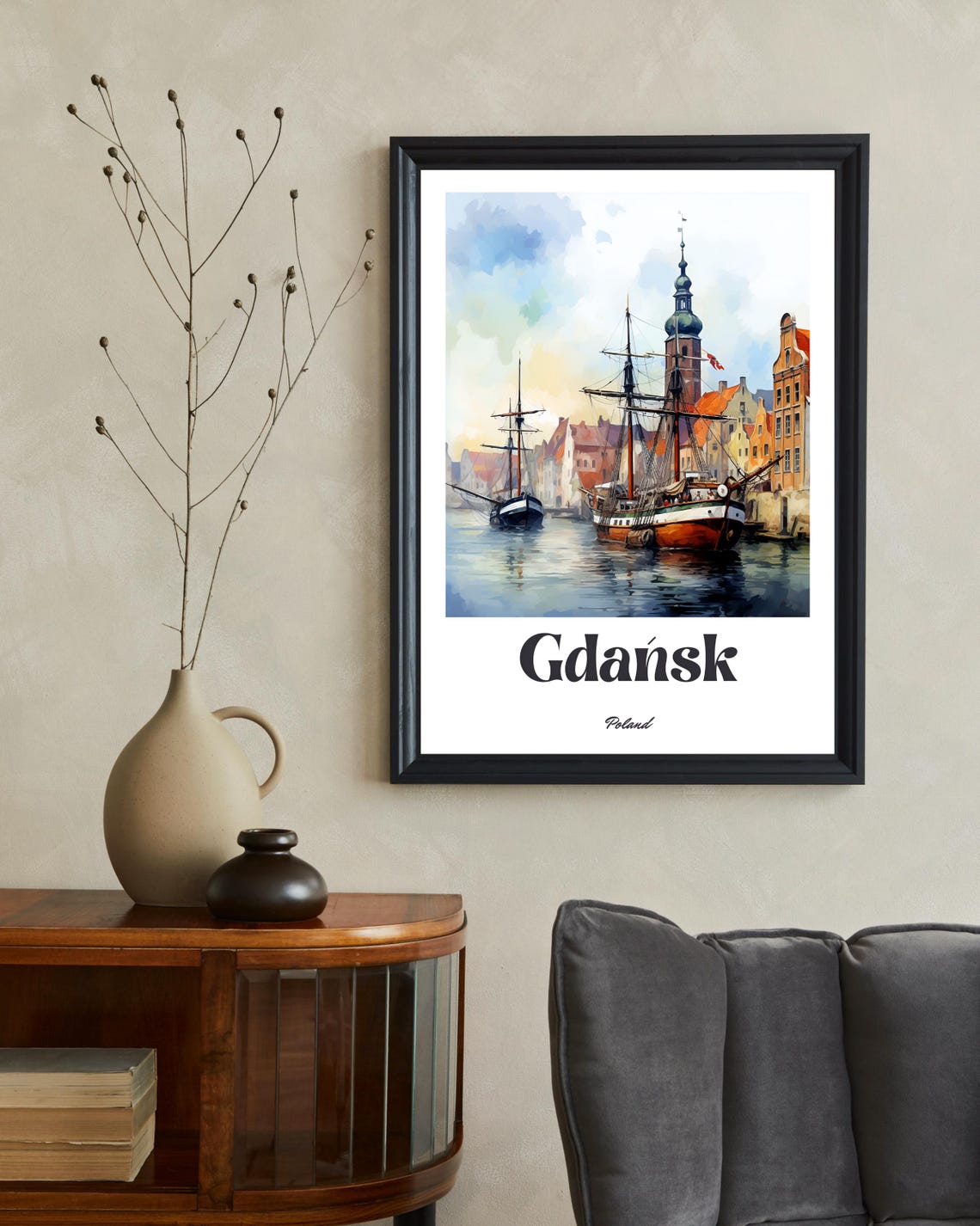 Gdansk Travel Poster, Polish Home Decor - Image 2