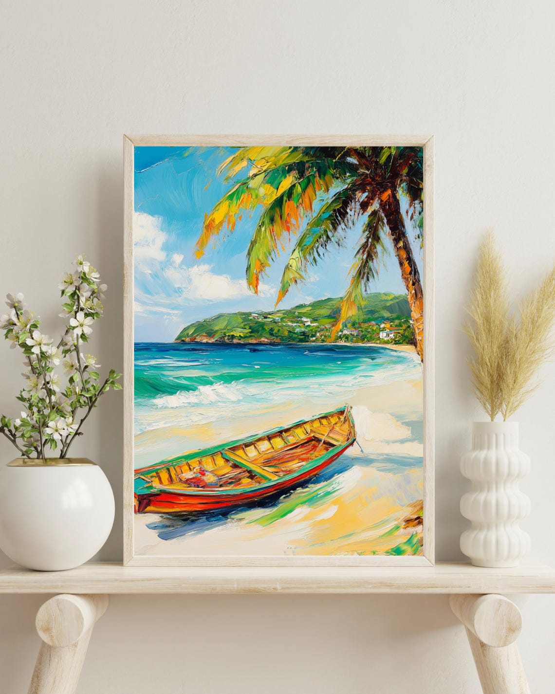 Montego Bay Jamaica Travel Poster, Caribbean Art
