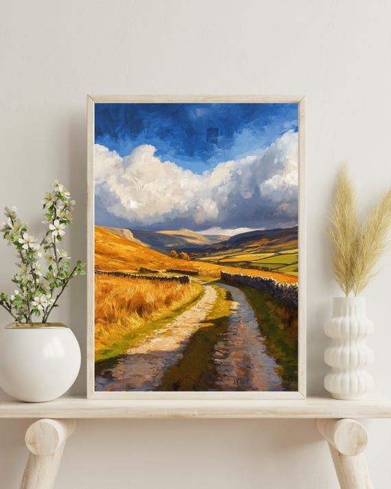 Yorkshire Dales Travel Poster, Landscape Art Print