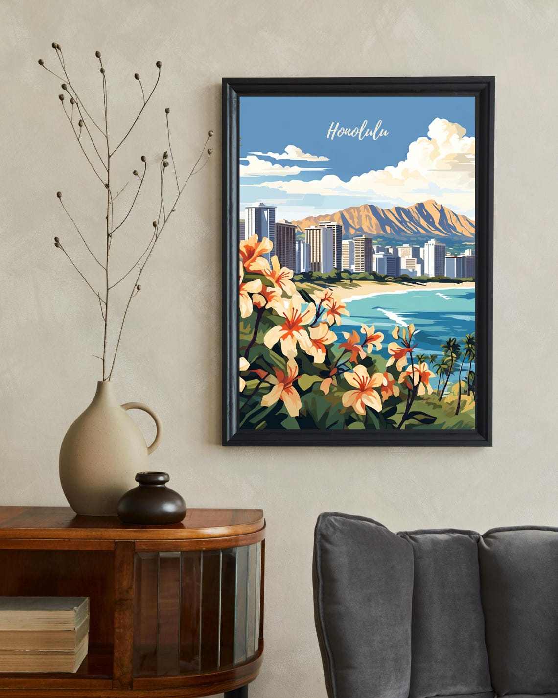 Honolulu - Vintage Travel Poster - Image 2