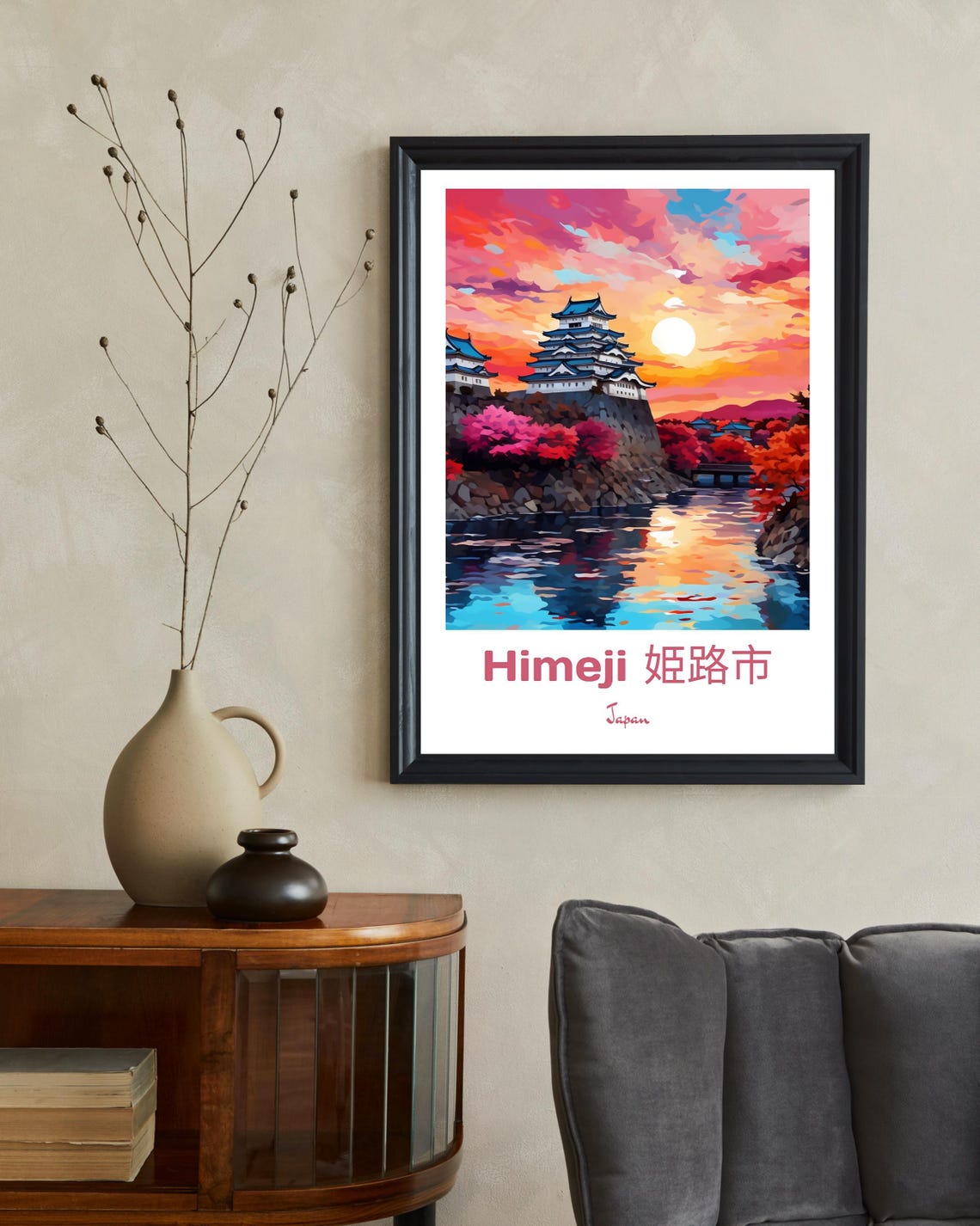 Himeji Castle Japan Travel Poster, Souvenir Gift - Image 2