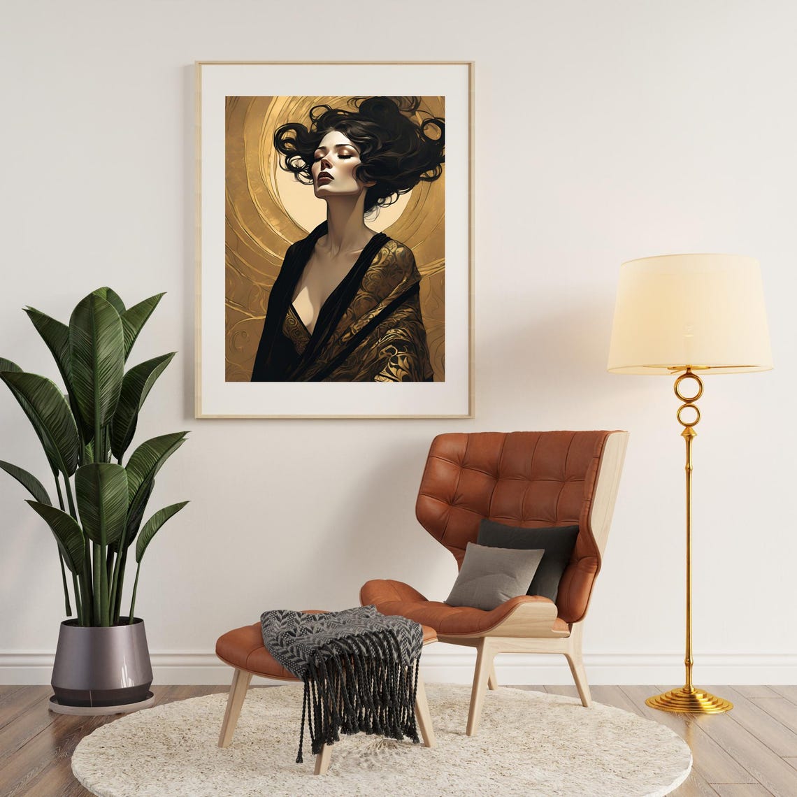 Silent Glow, Modern Art Nouveau Klimt Style - Image 3