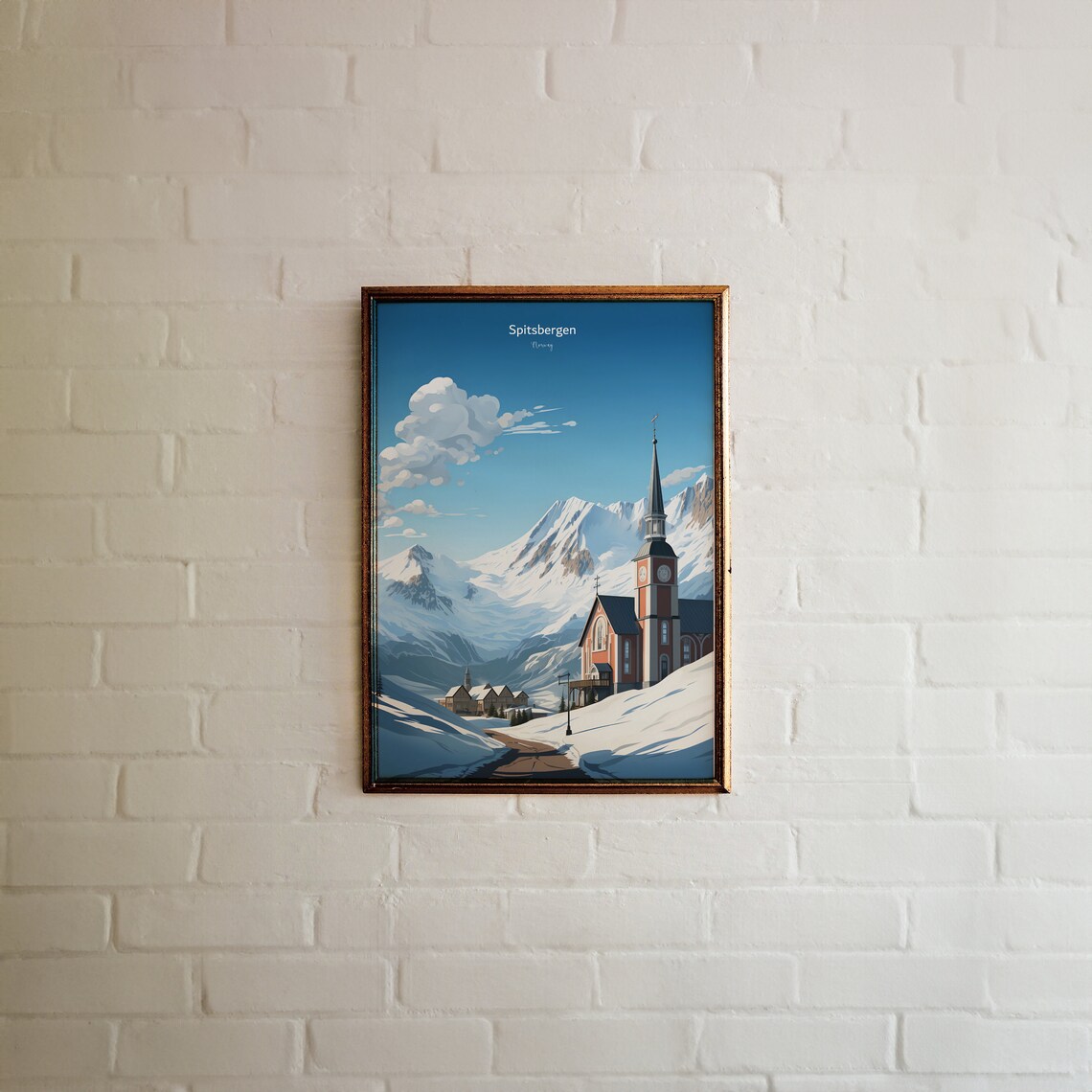 Spitsbergen Travel Poster, Scandinavian Design - Image 4