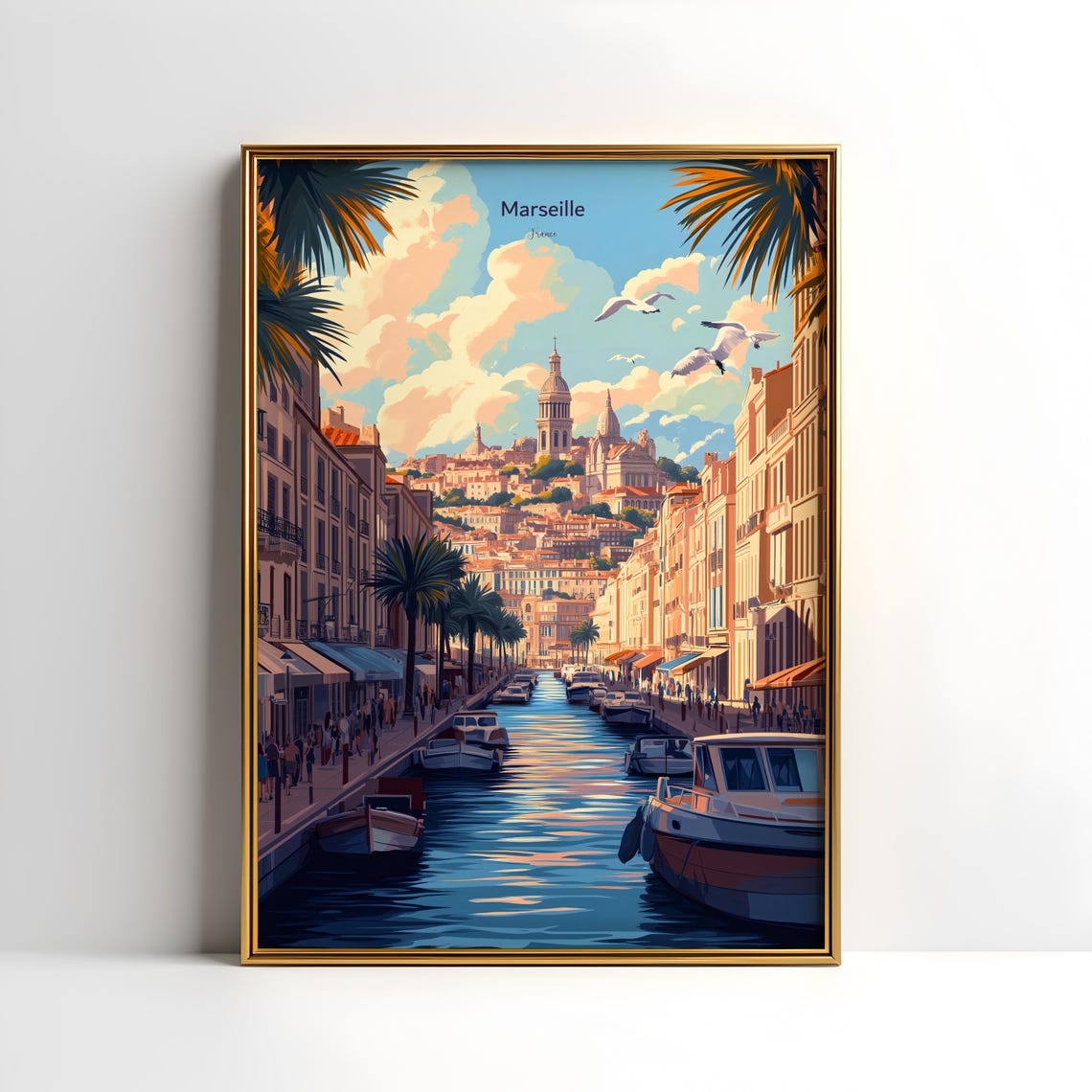 Marseille Travel Poster, French Seaside City