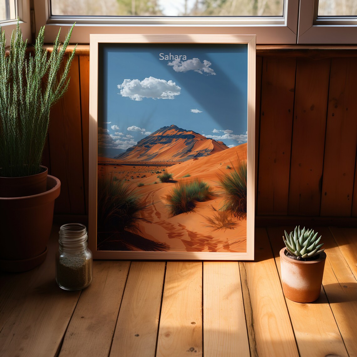 Sahara Desert Landscape, African Travel Poster - Image 3