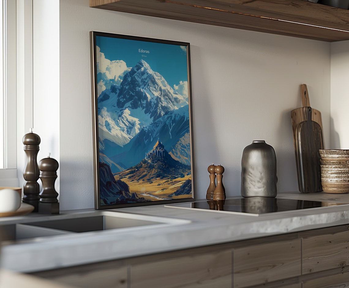 The Lord Of The Rings, Edoras Capital Rohan Art Print - Image 4