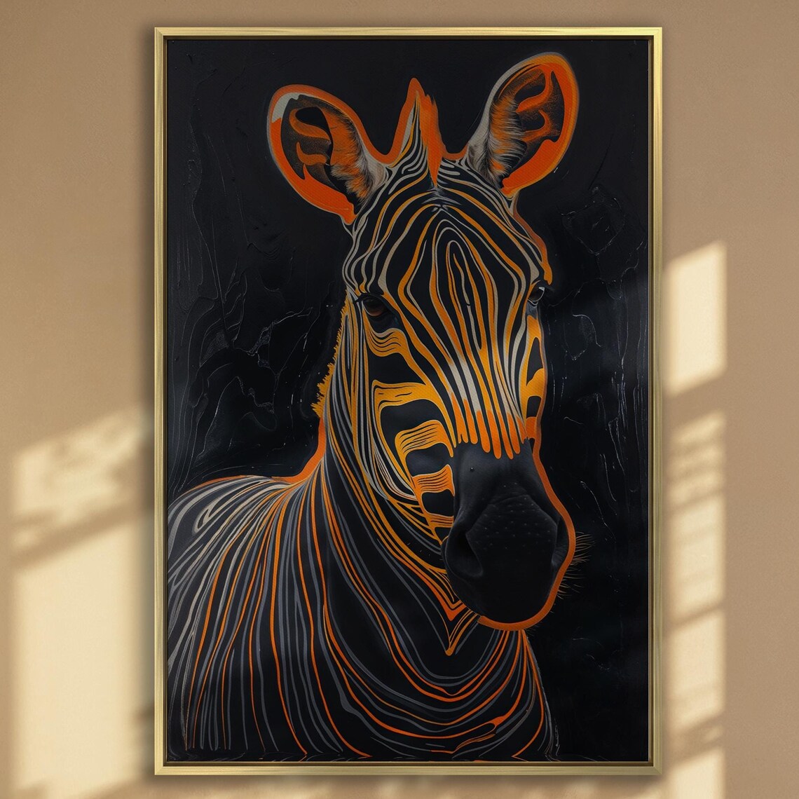 Abstract Zebra Painting Print, Contemporary Wildlife Decor