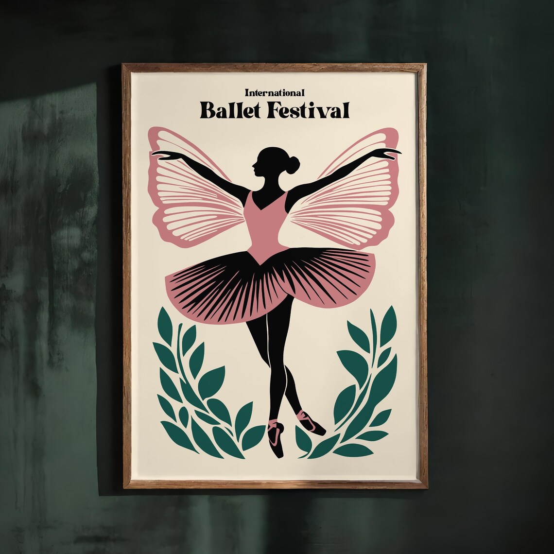 International Ballet Festival Butterfly Wing Ballerina Poster