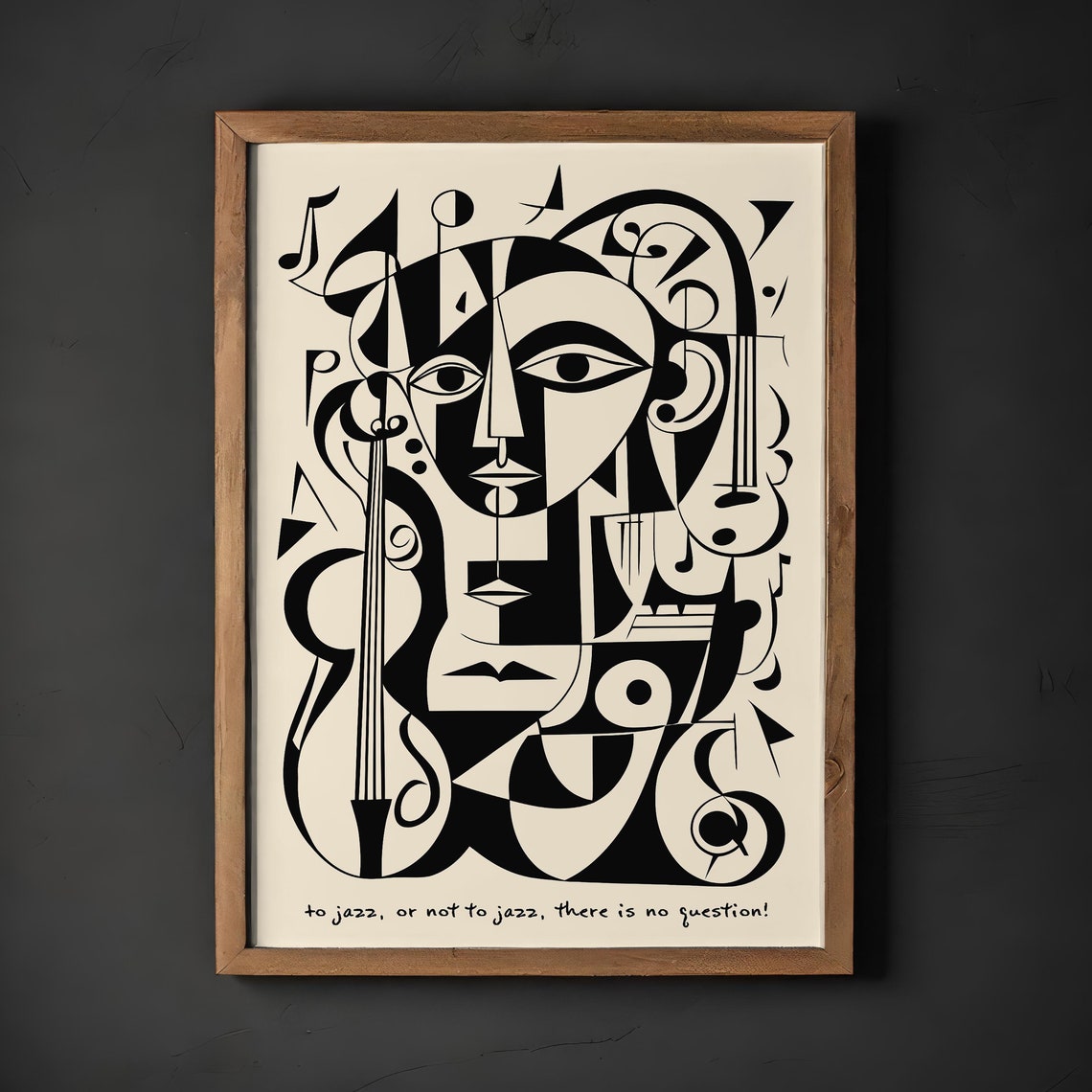 Jazz Music Poster Vintage Music Festival Wall Art L Armstrong Quote Picasso Style Print Music Lovers Gift Bohemian Wall Art Retro Art
