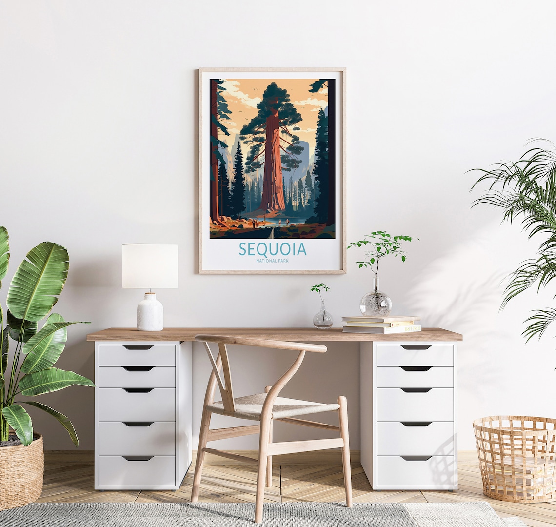 Sequoia California Travel Poster, National Park Print - Image 2