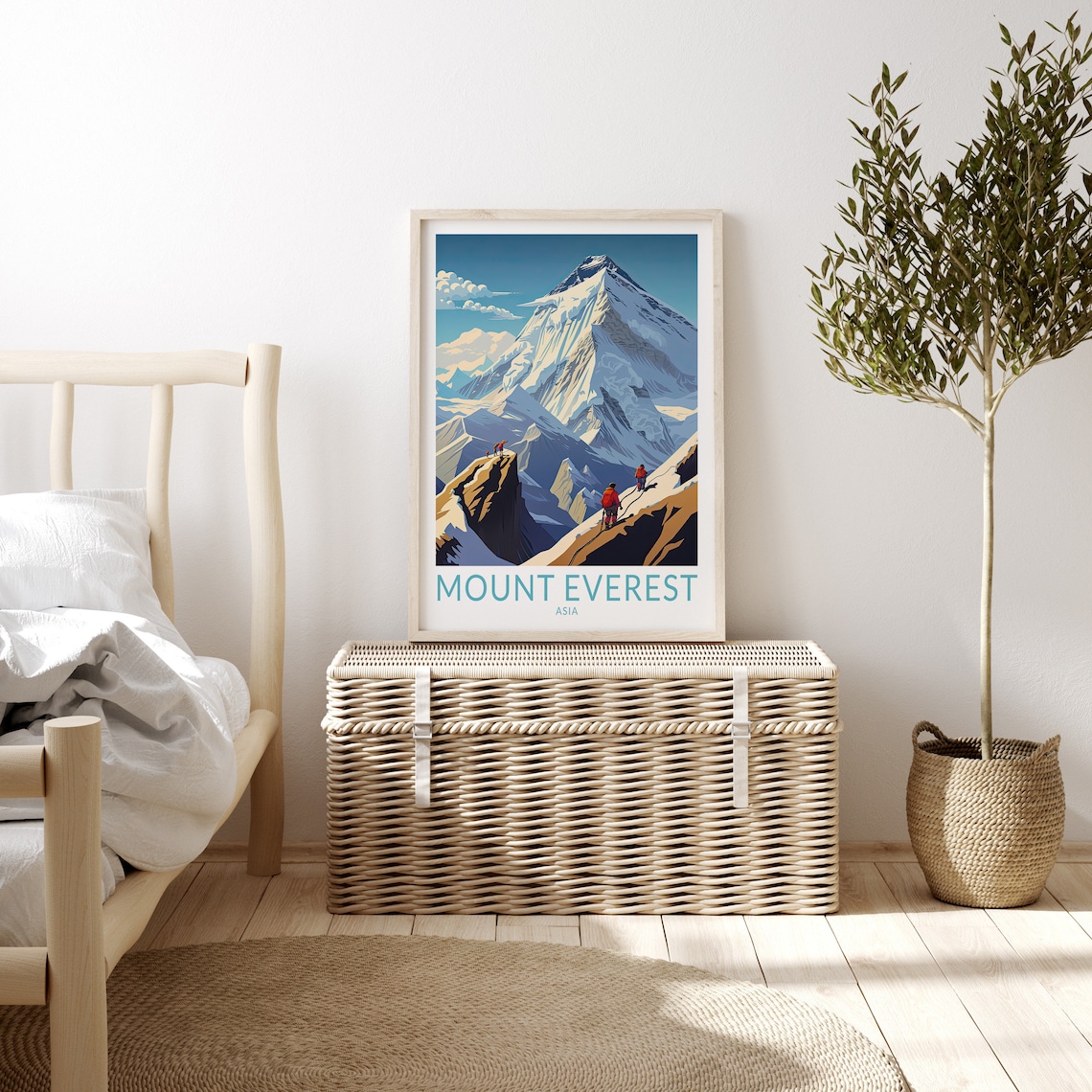 Mount Everest Travel Poster, Mountain Wall Art Print - Image 3