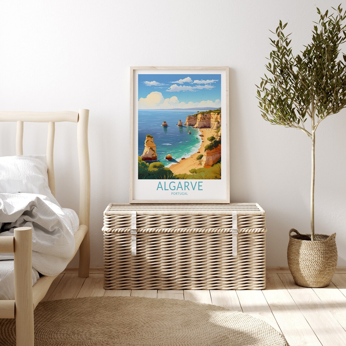 Algarve Portugal Travel Poster, Coastal Wall Decor - Image 3