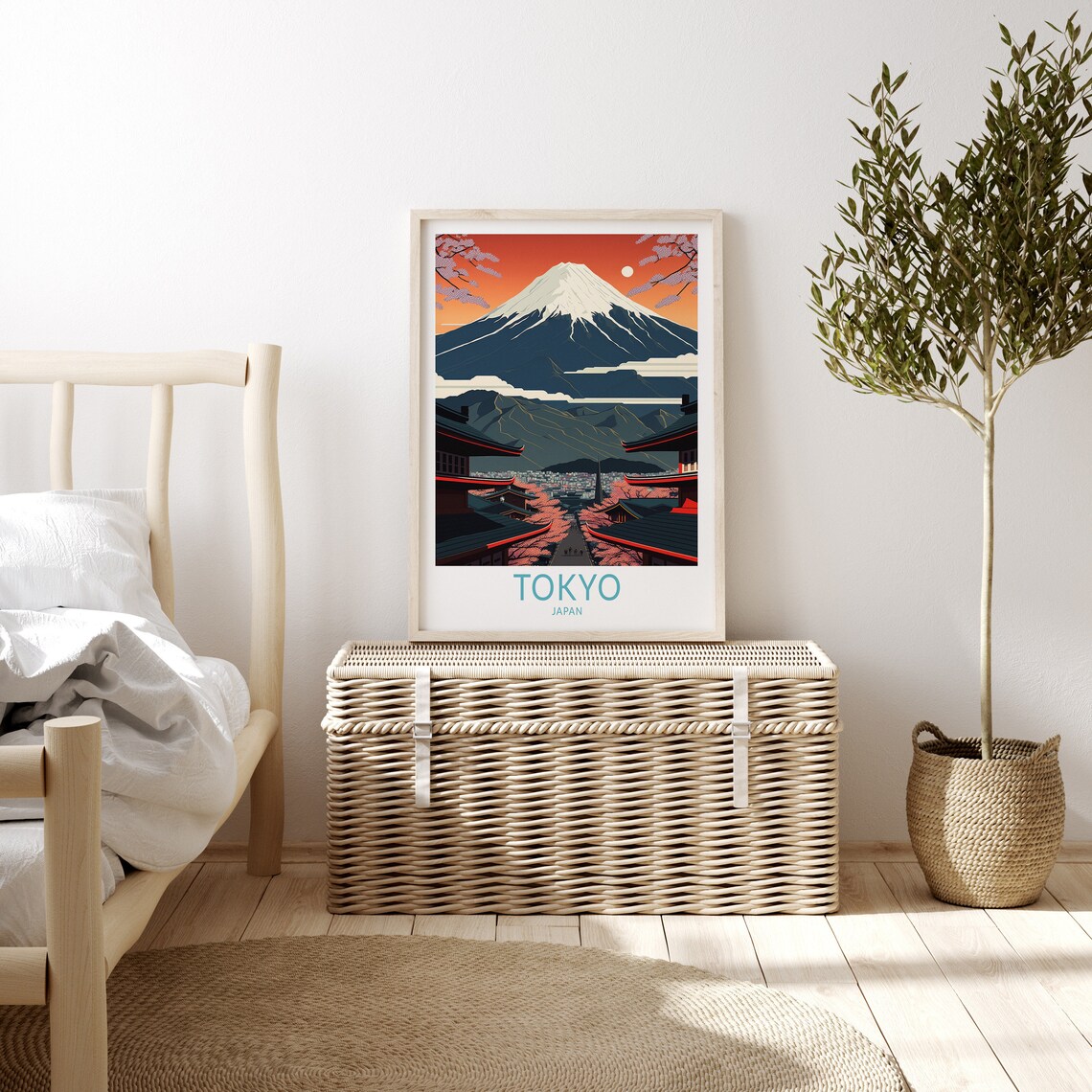 Tokyo Japan Travel Poster, Fuji Mountain Wall Art - Image 3