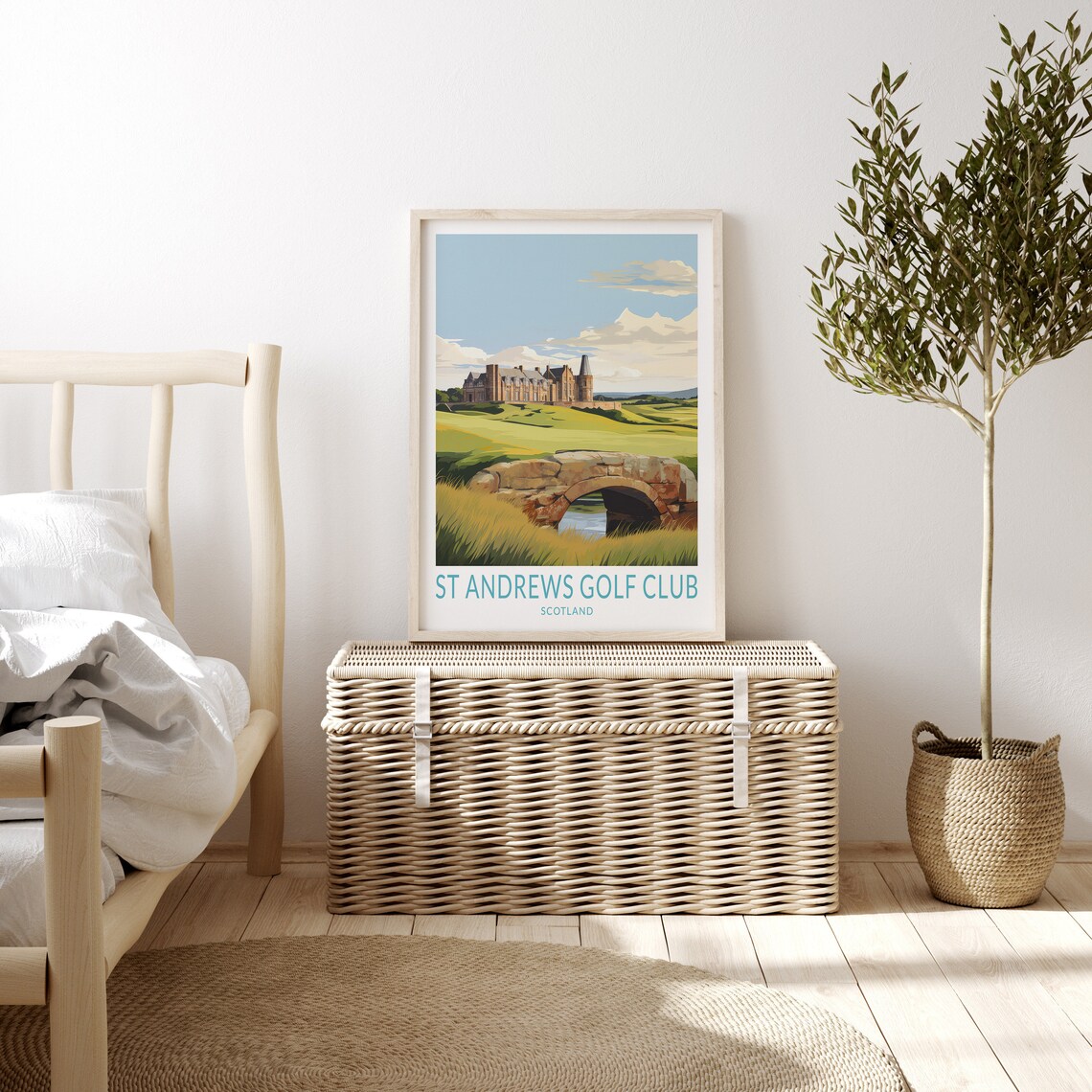 St. Andrews Golf Club Travel Poster, Scotland Travel Poster - Image 3