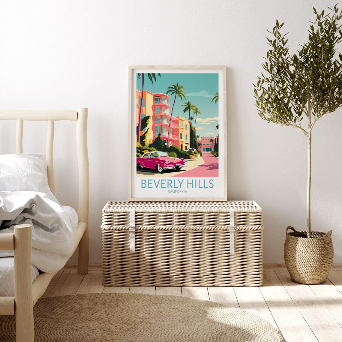 Beverly Hills California Travel Poster, Los Angeles - Image 3