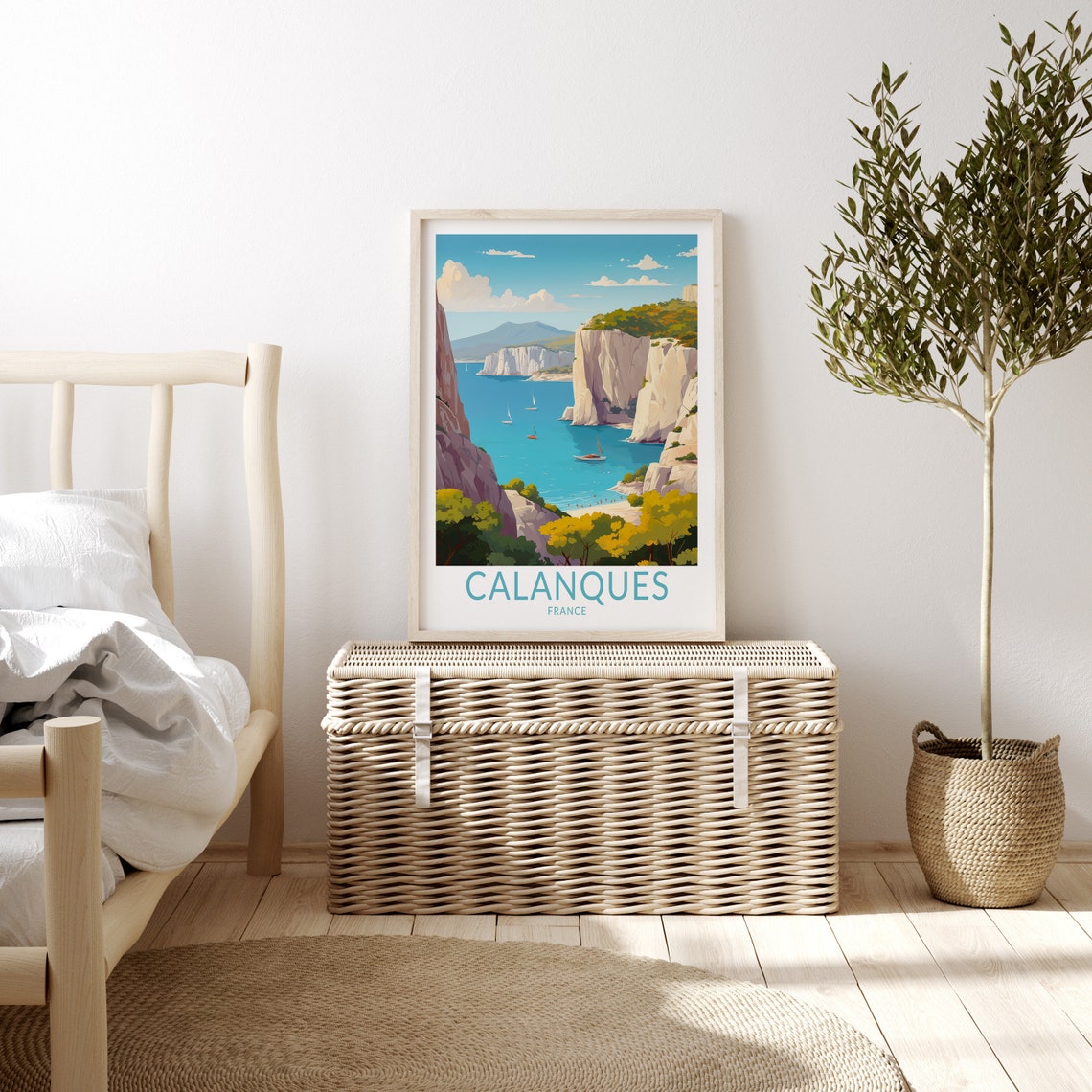 Calanques France Coastal Travel Print Calanques French Riviera Travel Art Wall Decor Calanques Coast Travel Poster Gifts - Image 3