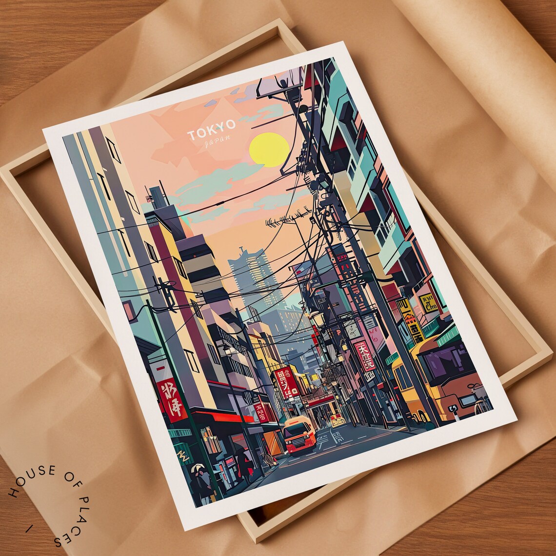 Tokyo Japan City Travel Poster, Japanese Decor - Image 2