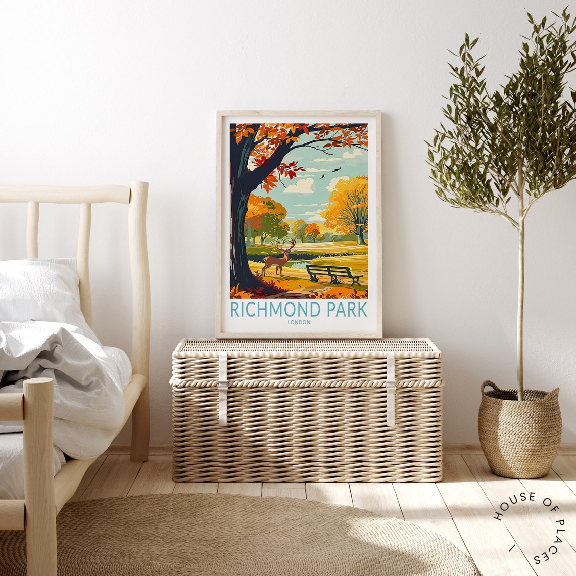 Richmond Park Travel Poster London City Wall Art Richmond Park London Print London Gifts Richmond Park Wall Decor Birthday Gifts - Image 3