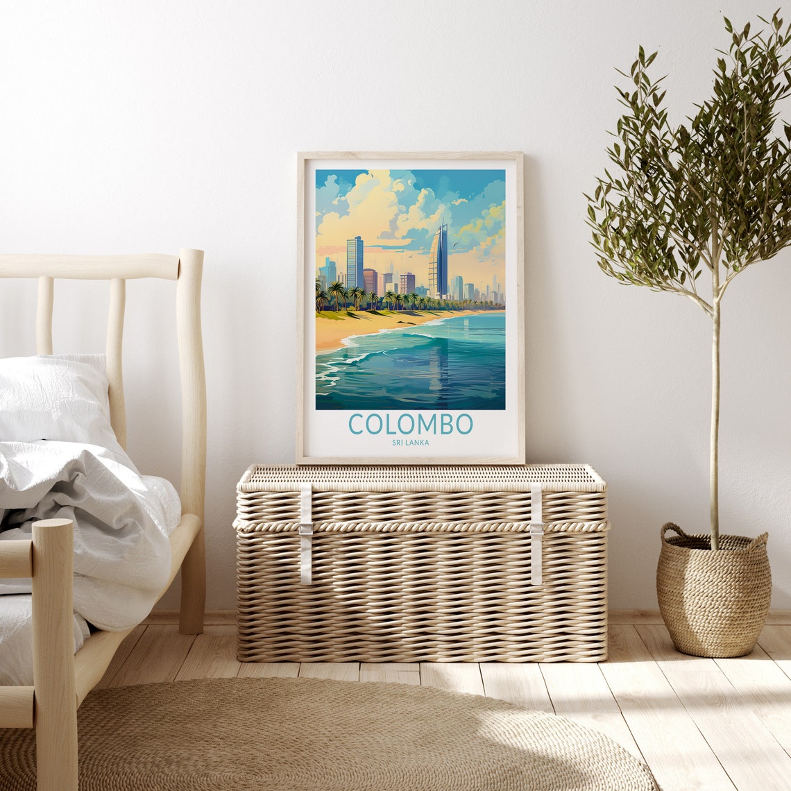 Colombo Sri Lanka Travel Poster Sri Lanka Travel Print Colombo Sri Lanka Wall Art Wedding Gifts Birthday Gifts Home Decor - Image 3