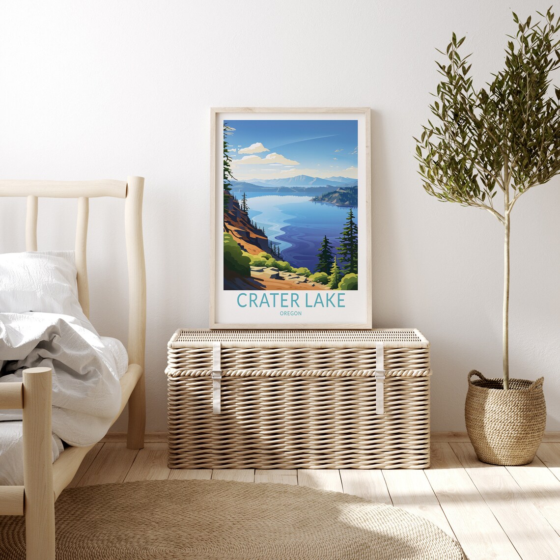 Crater Lake Travel Poster, Oregon Wall Art - Image 3