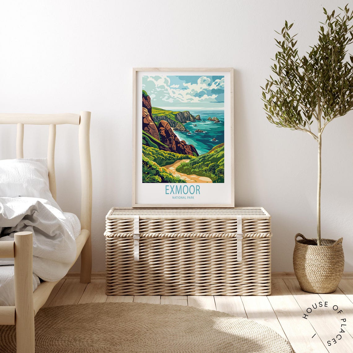 Exmoor National Park England Dramatic Coastline Cliffs Poster - Image 2
