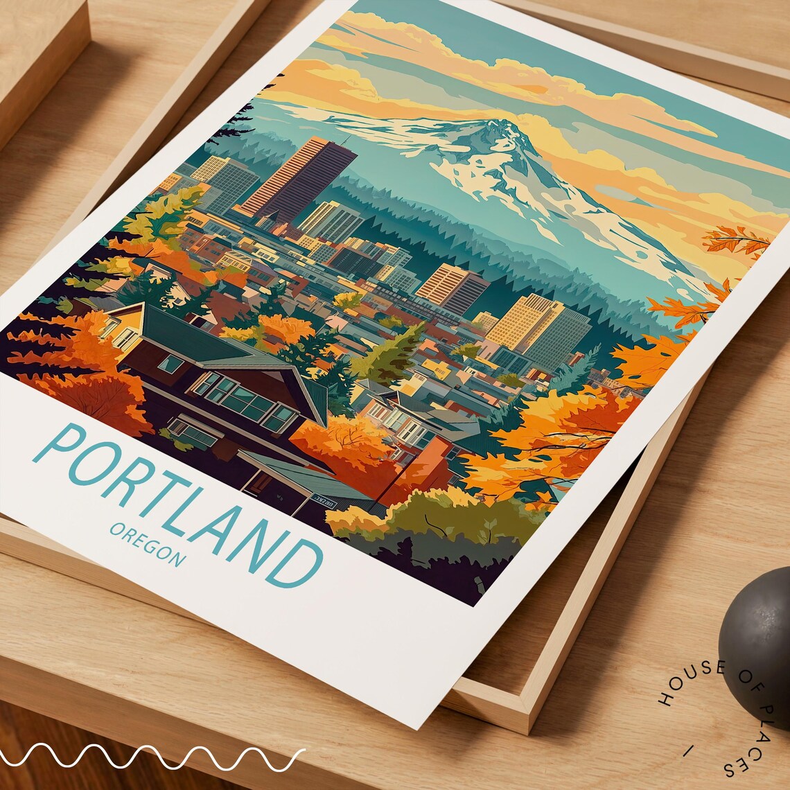 Portland Oregon Travel Poster, Travel Poster - Image 3