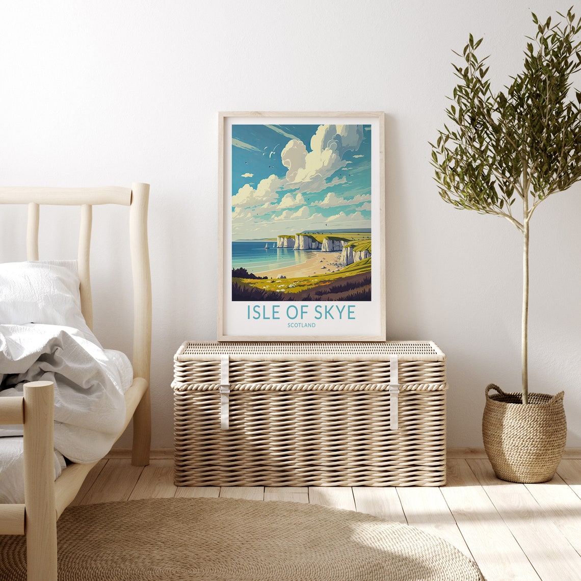 Isle of Skye Scotland Dramatic Coast Cliffs Travel Art Poster - Image 3