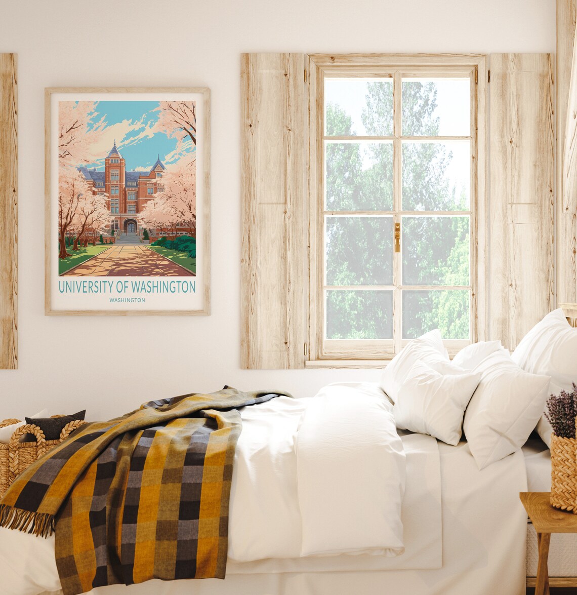University of Washington Campus Seattle Travel Poster - Image 2