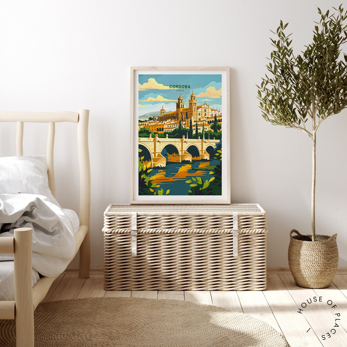Cordoba Spain Roman Bridge Mezquita Vintage Travel Art Poster - Image 3