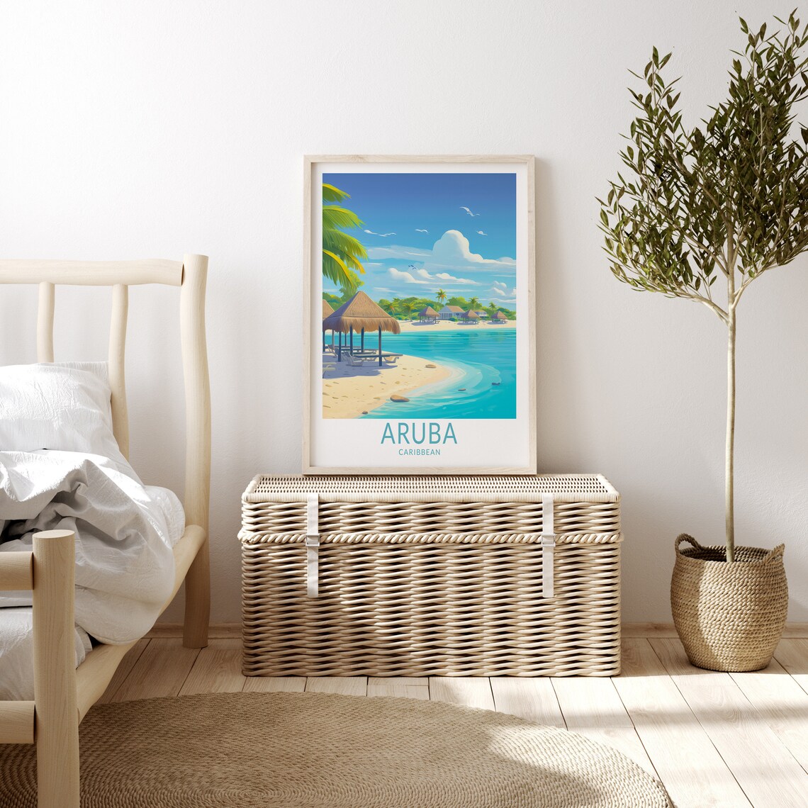Aruba Caribbean Custom Travel Poster Art Print - Image 3