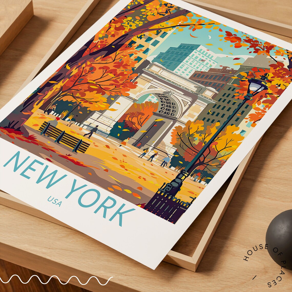 New York USA Travel Poster, City Travel Art Print - Image 3